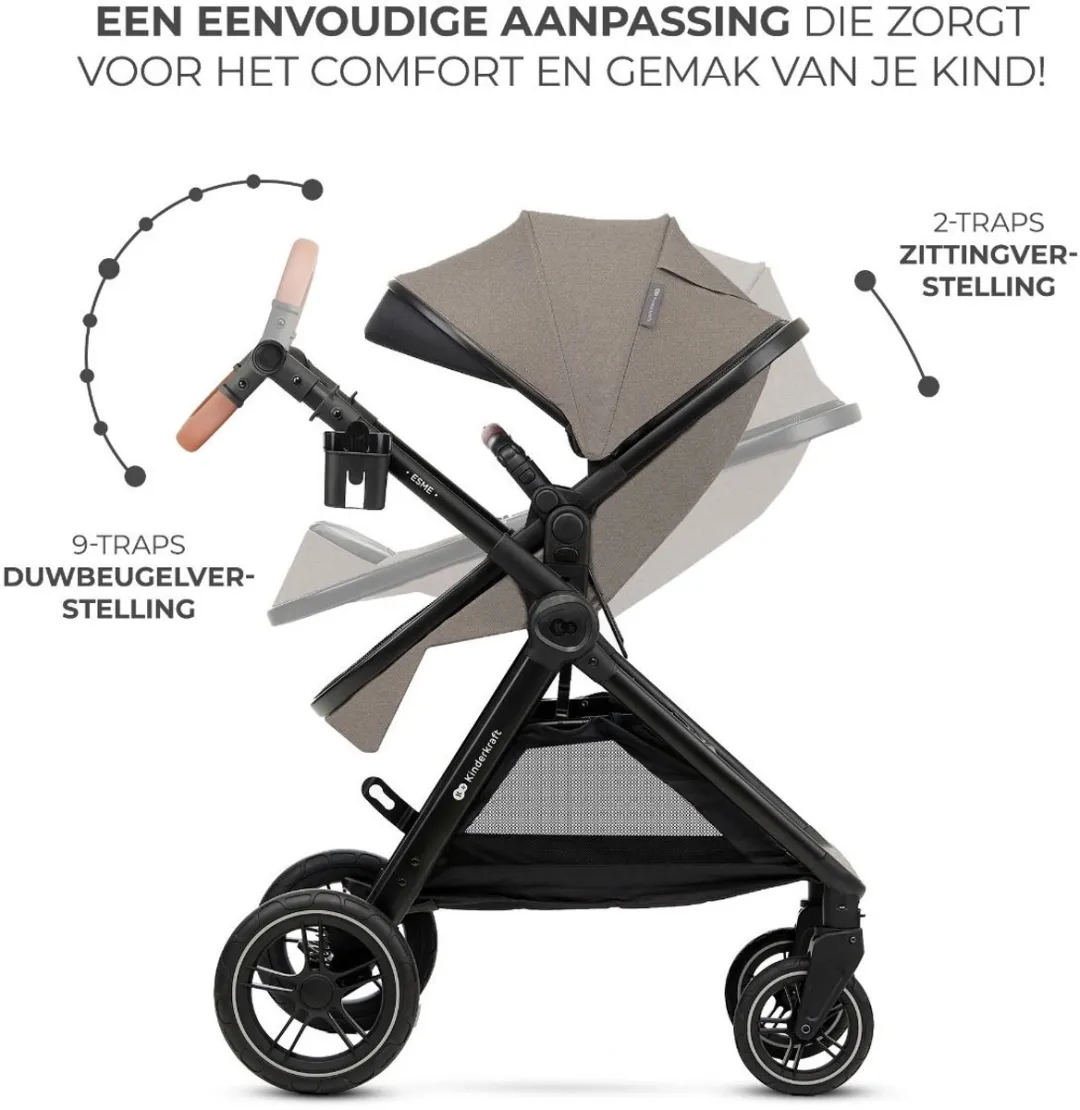 KinderKraft ESME PRO 3-in-1 Kinderwagen - Beige