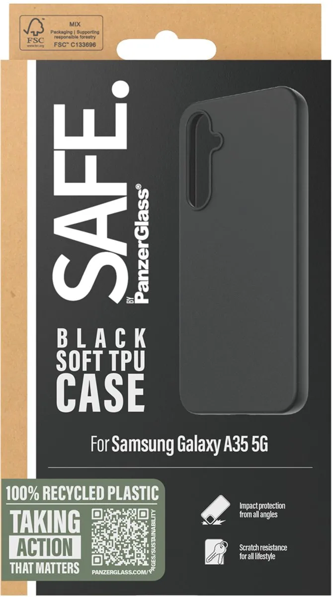 PanzerGlass SAFE hoesje Samsung Galaxy A35 5G - Zwart - afbeelding 6 van 6