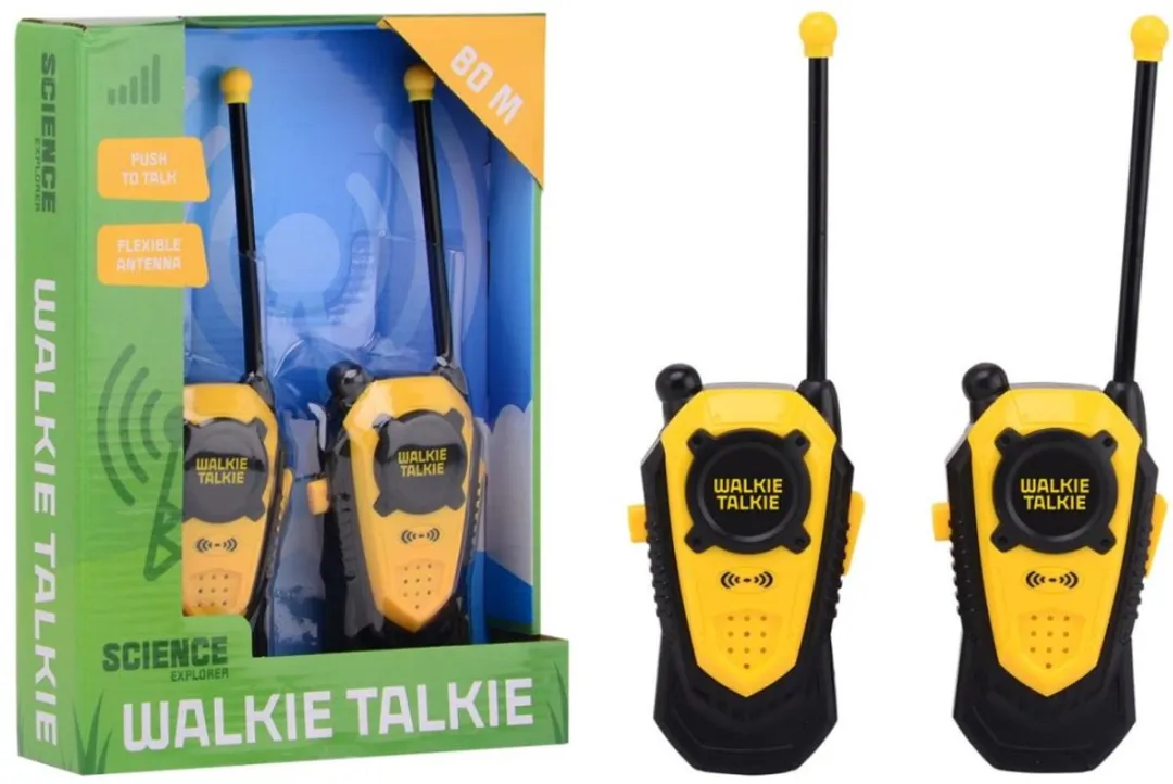 Johntoy Science Explorer Walkie Talkie 26945 - 2 Stuks - Geel