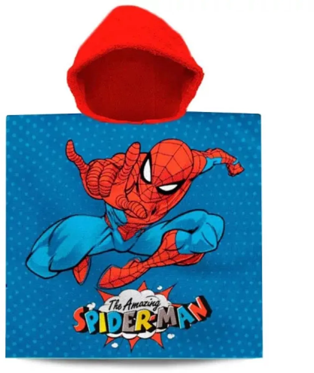 Marvel Spider-Man Badcape - Blauw - 60x120cm
