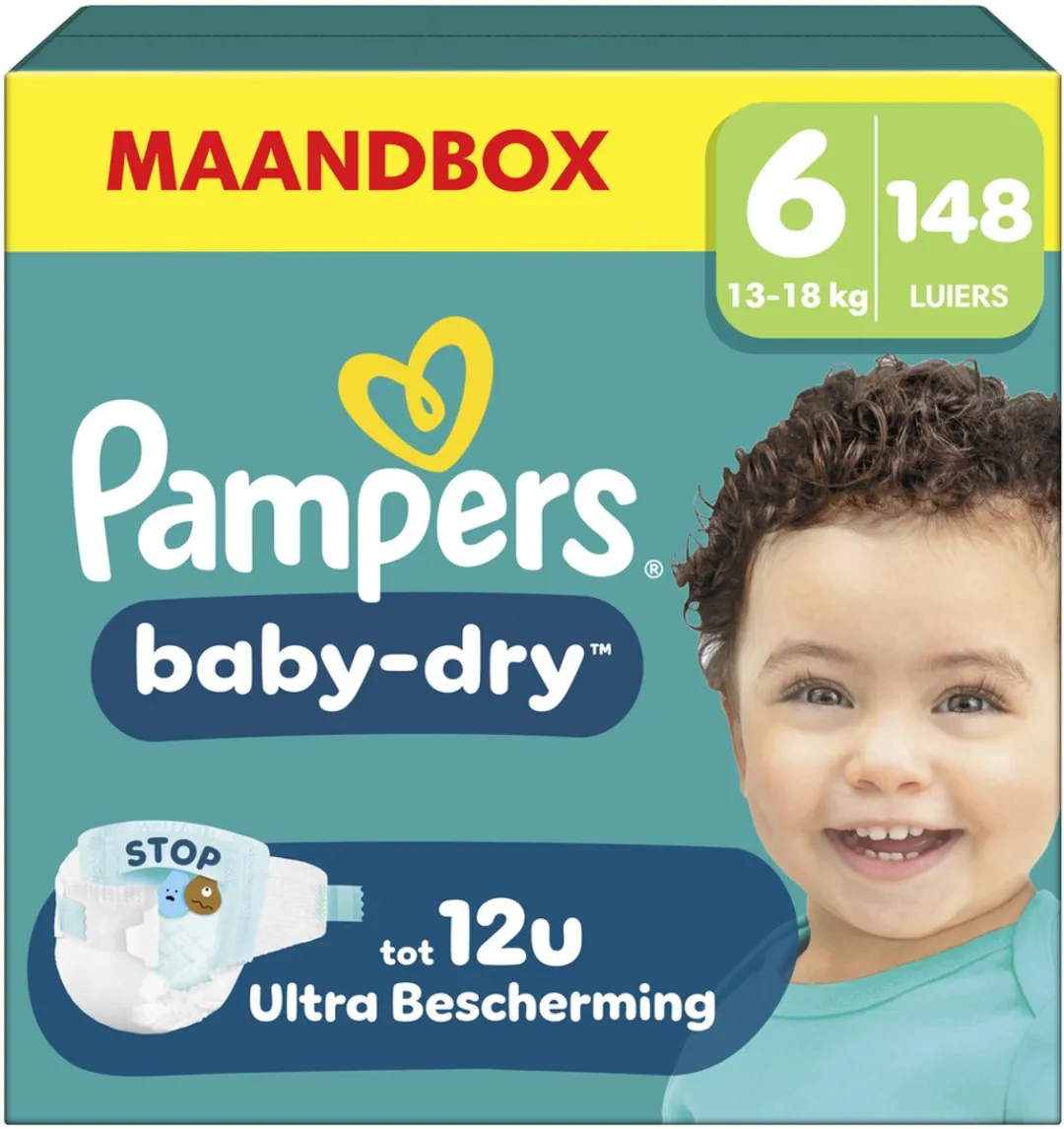 Pampers Baby-Dry Maat 6 Luiers - 148 Stuks