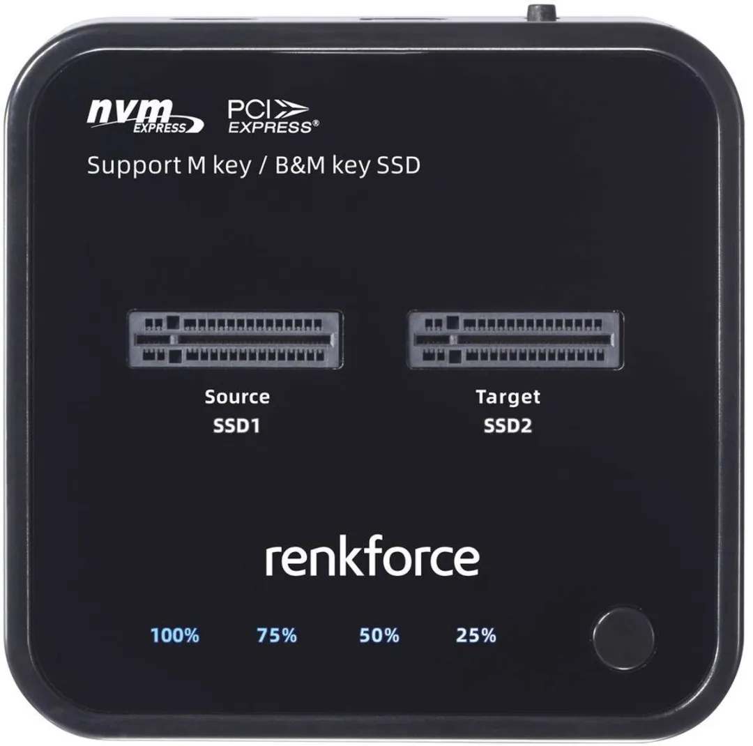 Renkforce RF-TPCD-300 M.2 PCIe NVMe Kopieerstation - USB-C