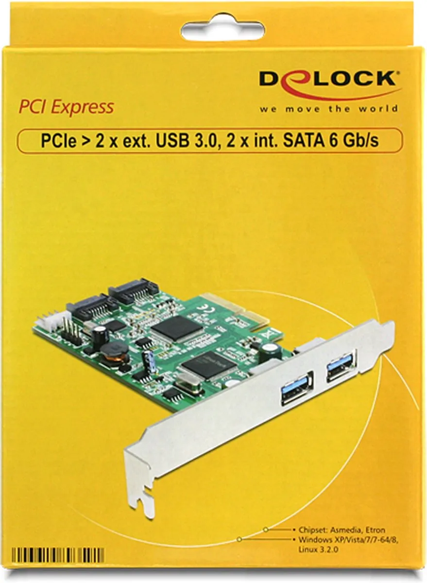 Delock 89359 PCI Express Kaart - 2x Extern USB 3.0
