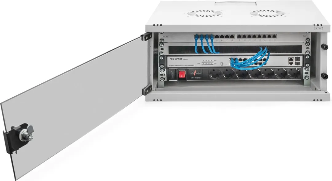 Digitus DN-38010 Wandkast 19" 4 HE - 540x241x400mm Grijs-wit