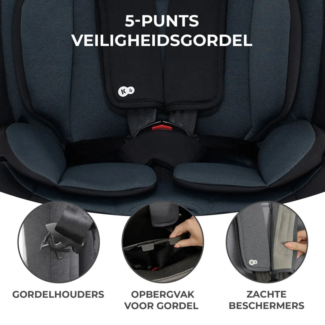 KinderKraft ONETO3 I-SIZE Autostoeltje 76-150cm - Isofix - Zwart