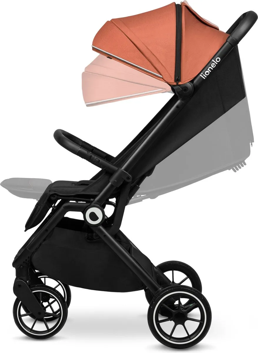Lionelo Cloe Wandelwagen - Bruin - 360° Wielen - UPF50+
