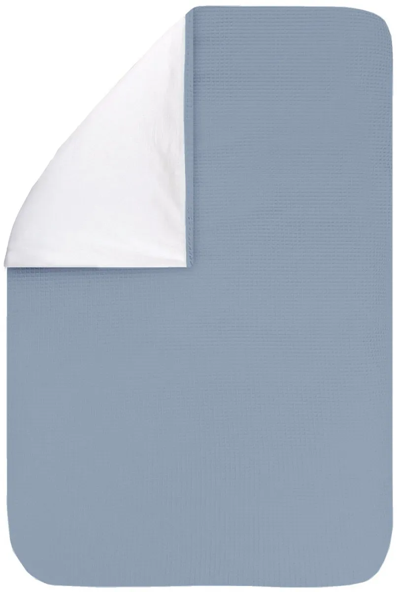 BINK Bedding Dekbedovertrek Wafel Dusty 80x60cm - Grijsblauw