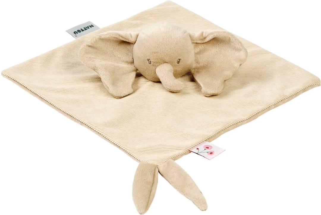 Nattou FanFan Baby Knuffeldoekje Olifant 27x27cm