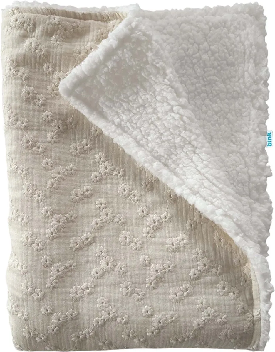 BINK Bedding Wiegdeken Esmee Ecru 75x100cm