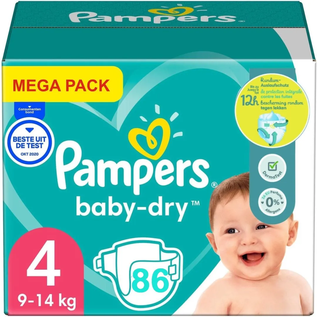 Pampers Baby-Dry Luiers Maat 4 - 86 Stuks