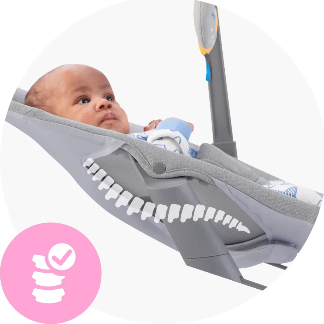 KinderKraft Calmee Schommelstoel Grijs