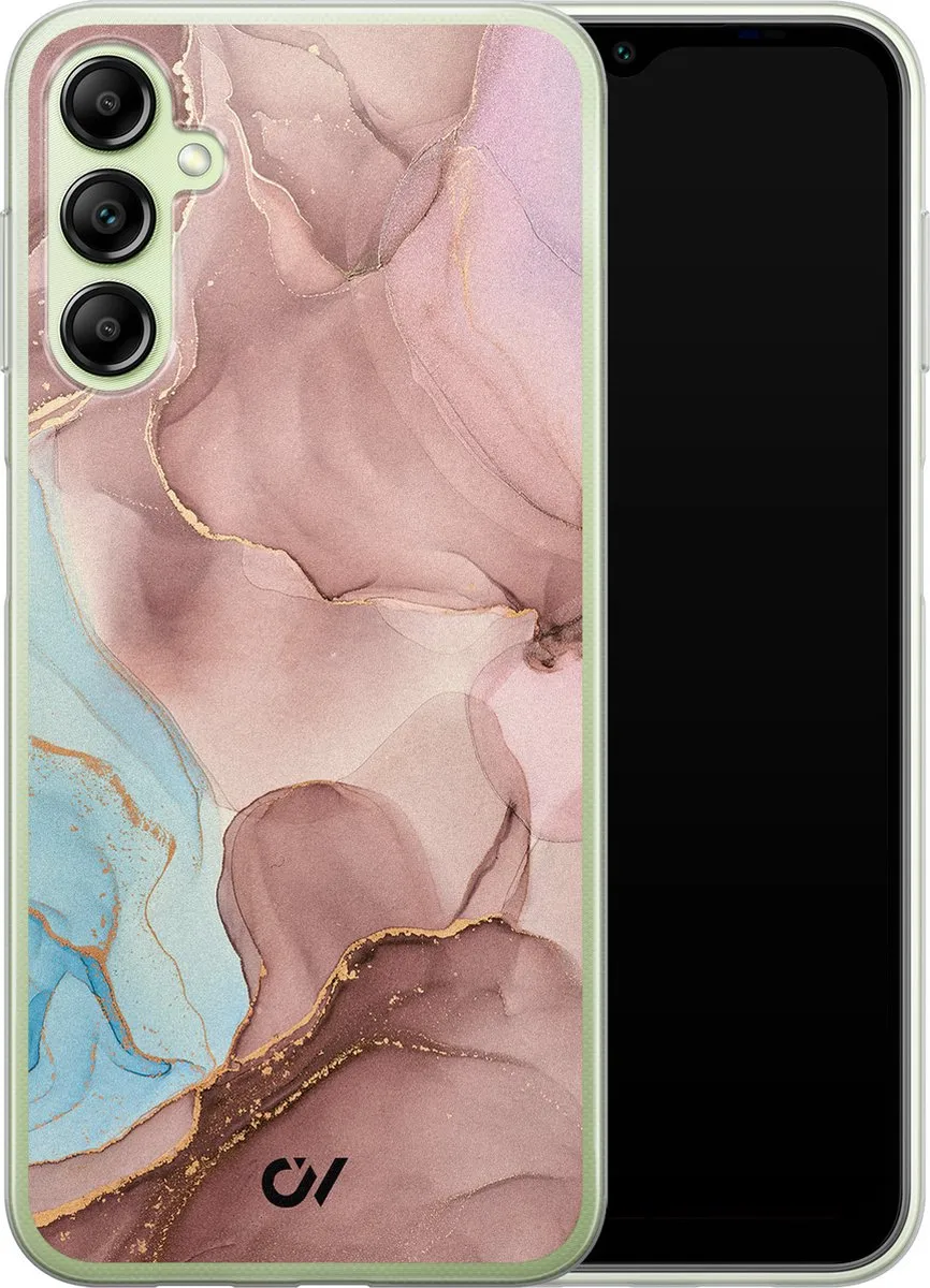 Casevibes Samsung Galaxy A14 5G Hoesje - Roze Marble Clouds