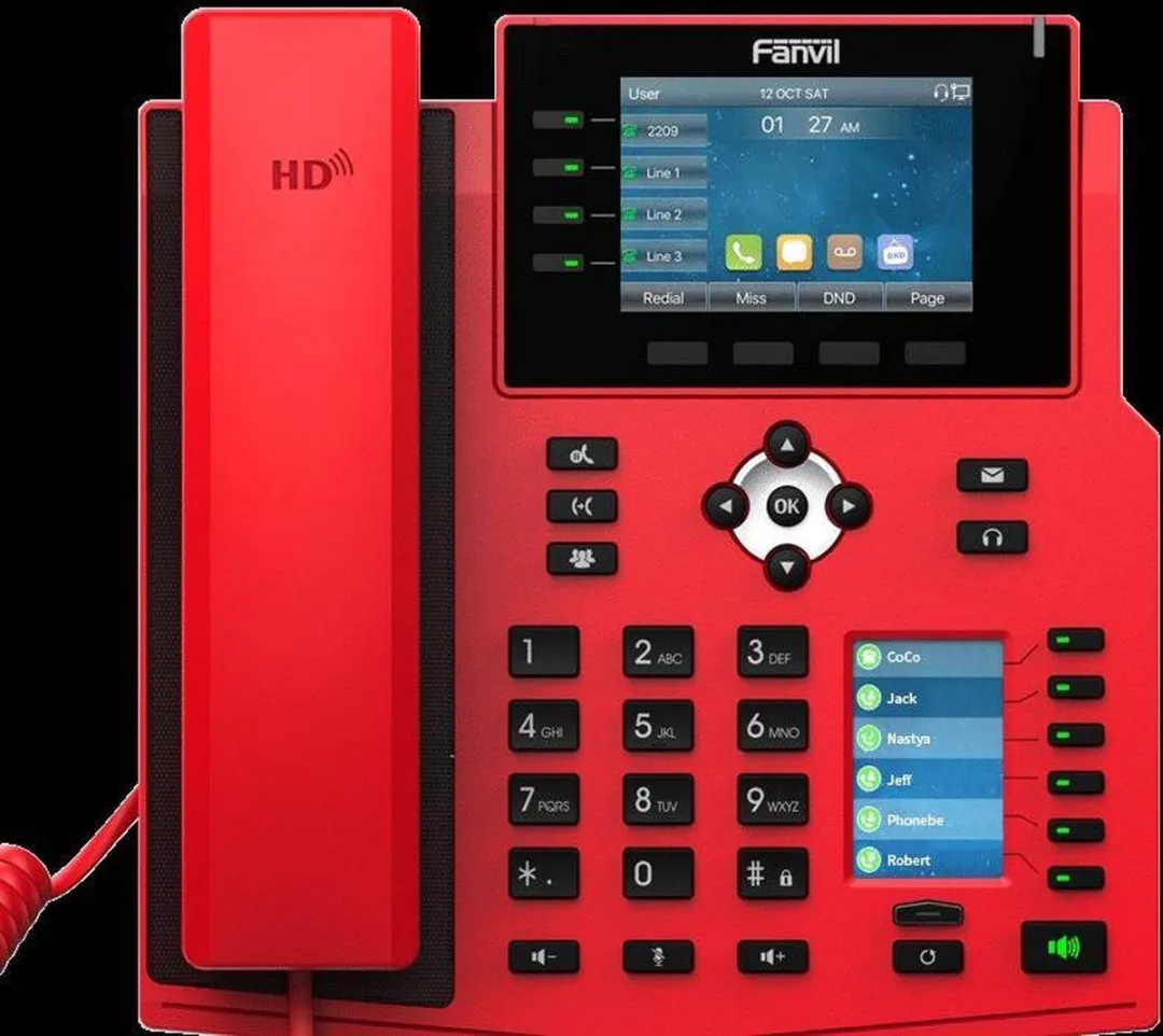 Fanvil X5U-R VoIP SIP Telefoon - Brandweerrood