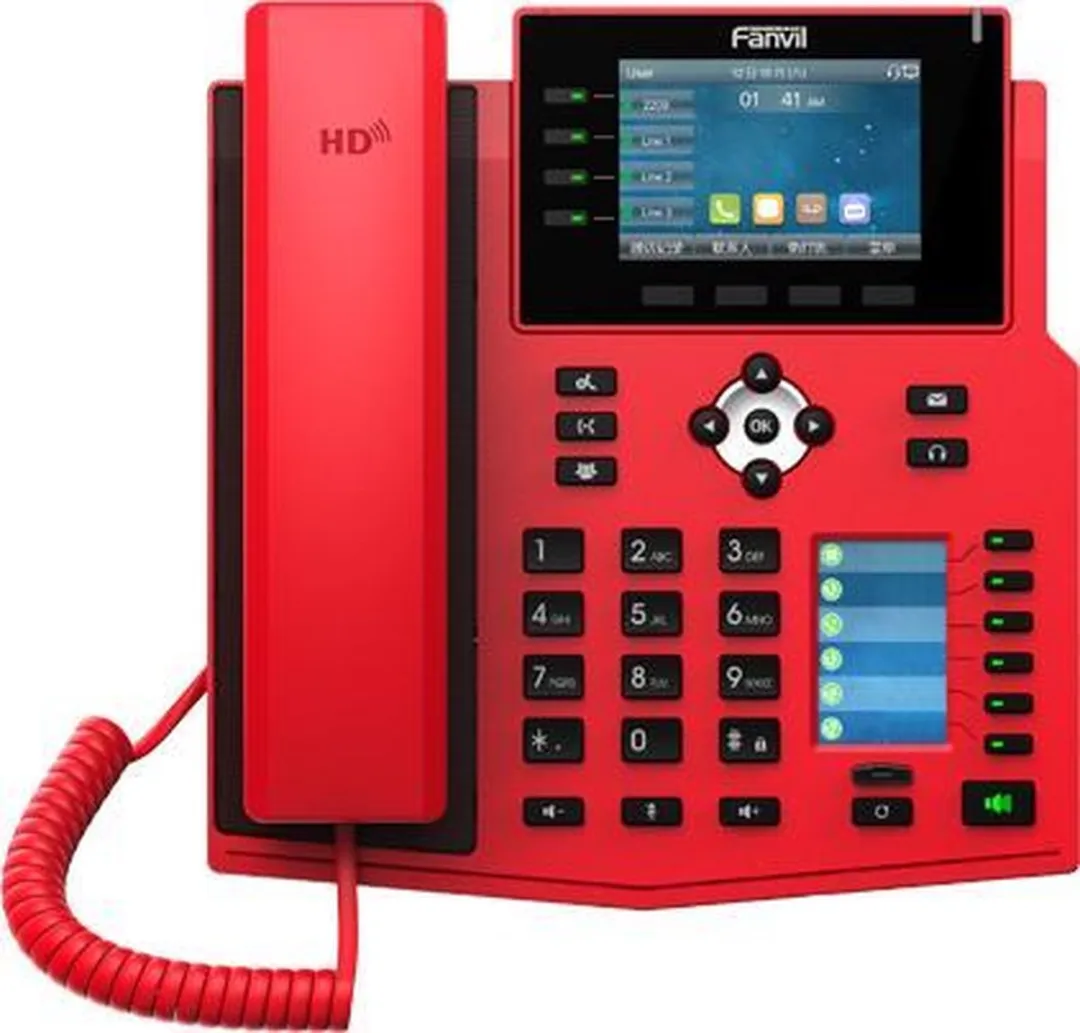Fanvil X5U-R VoIP SIP Telefoon - Brandweerrood