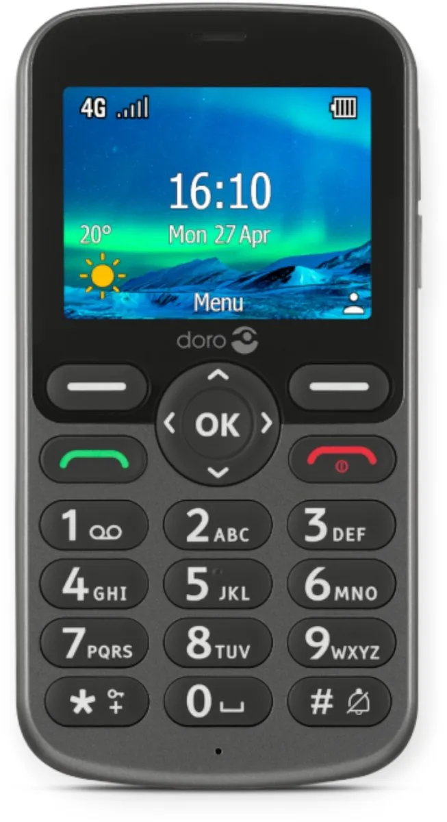 DORO 5860 Eenvoudige Seniorentelefoon - Zwart