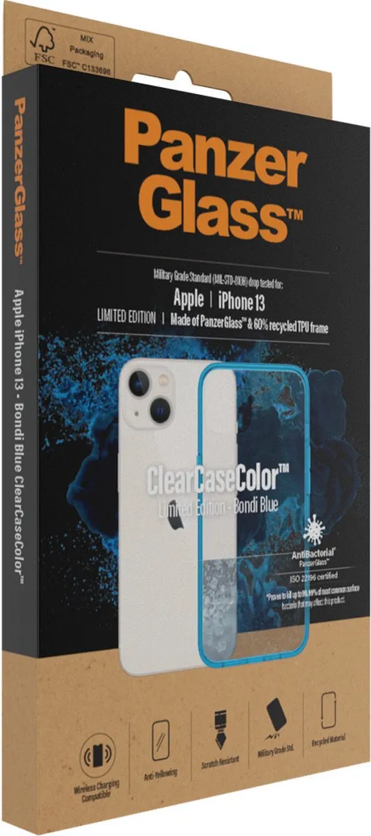 PanzerGlass ClearCaseColor iPhone 2021 6.1" Bondi Blue - AB - afbeelding 6 van 6