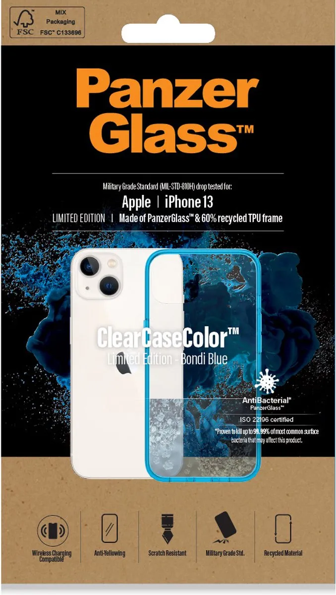 PanzerGlass ClearCaseColor iPhone 2021 6.1" Bondi Blue - AB