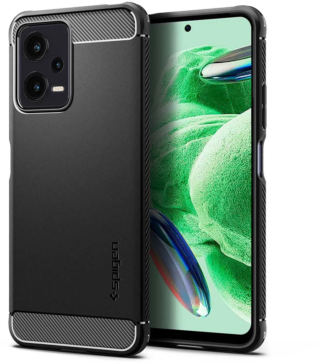 Spigen Rugged Armor ACS05787 Hoesje - Xiaomi Redmi Note 12 5G/Poco X5 - Zwart