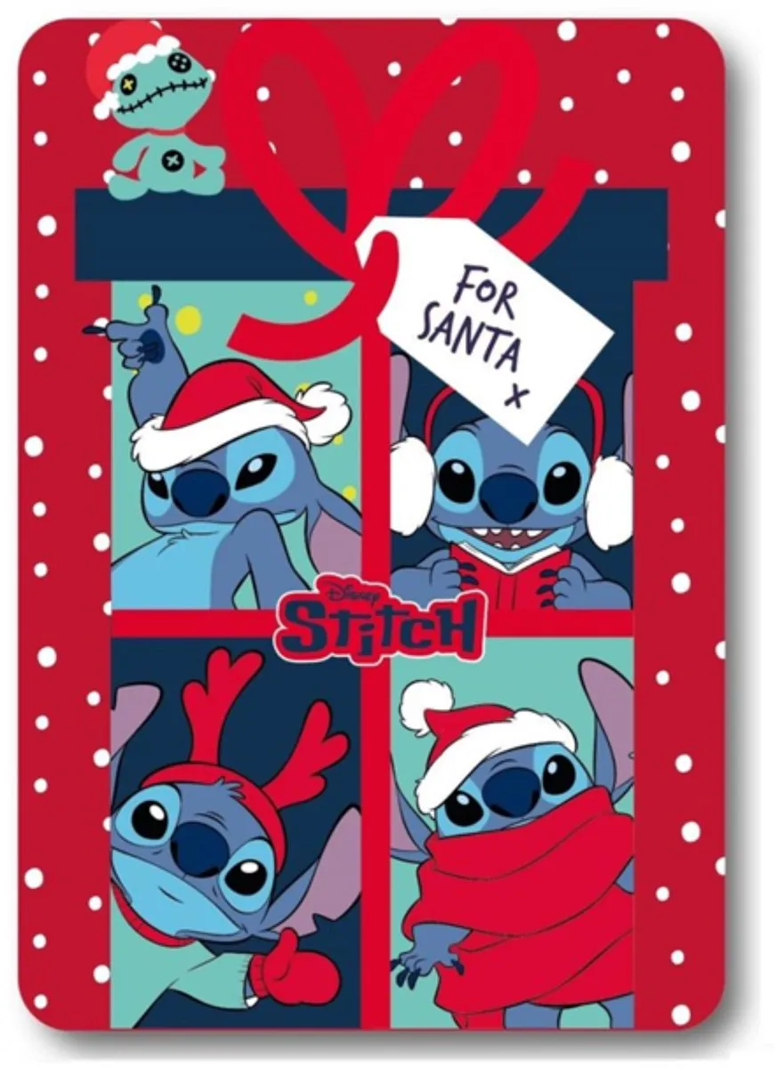 Disney Lilo & Stitch Kerst Polar Deken 100x140cm