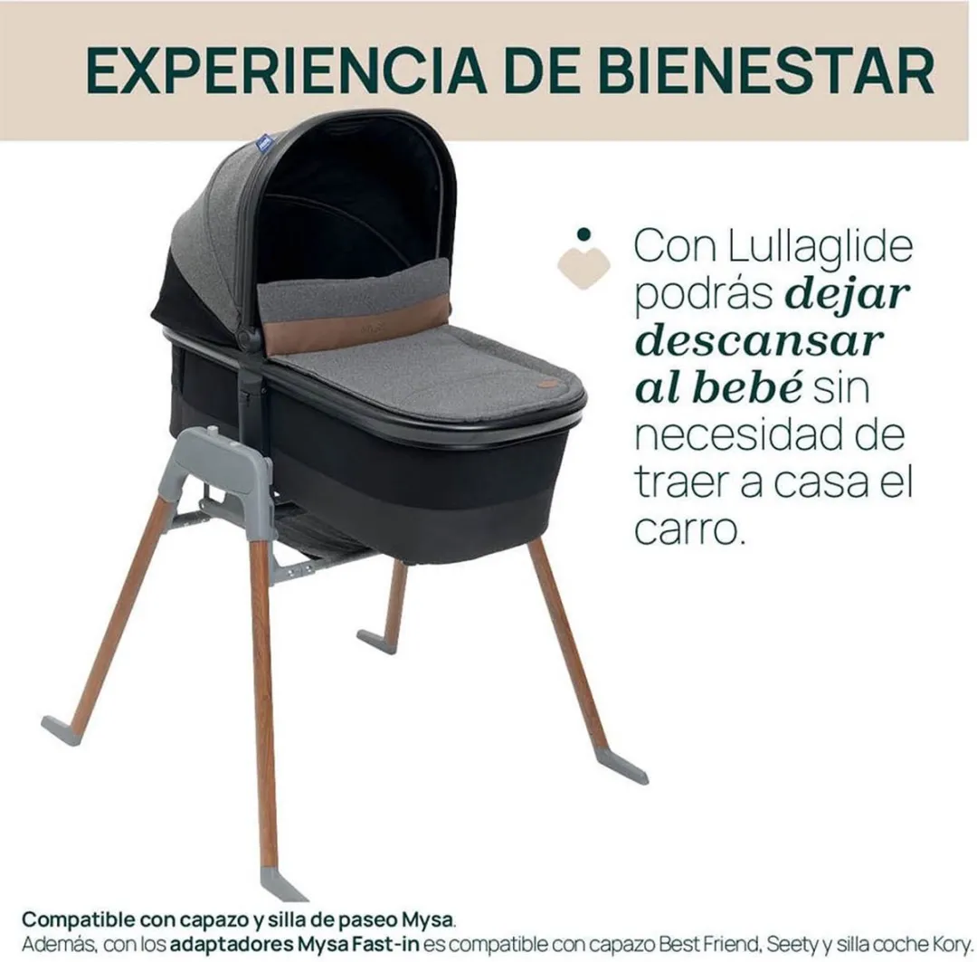 Chicco Lullaglide Steun Reiswieg - Grijs/Bruin