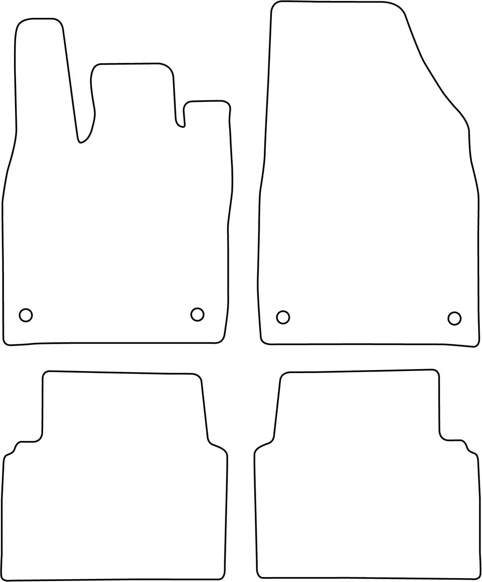 Volkswagen ID.3 Velours Vloermatten - Blauw