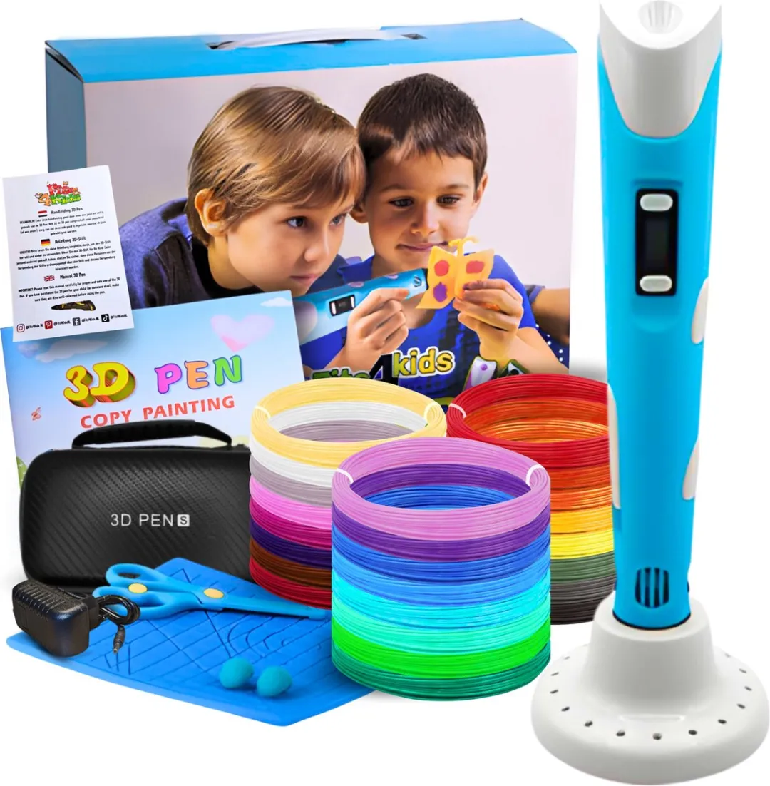 Fits4Kids 3D Pen Starterspakket XXL Blauw