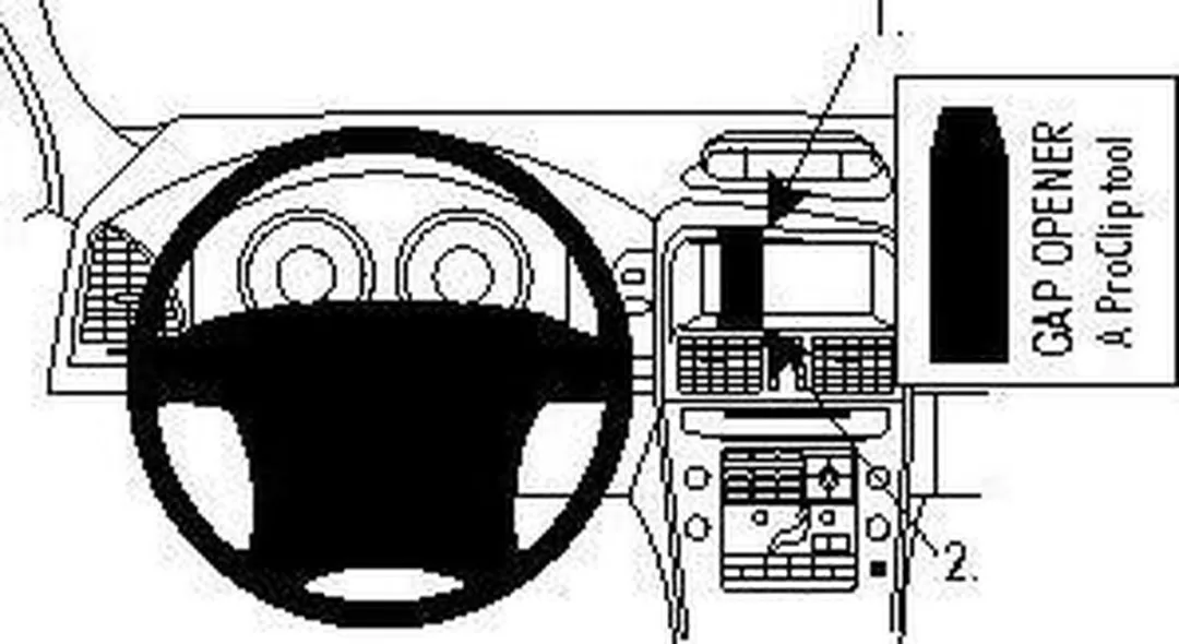 Brodit ProClip ProCenter Mount 854297 Volvo XC60 - Hoog - Grijs/Zwart