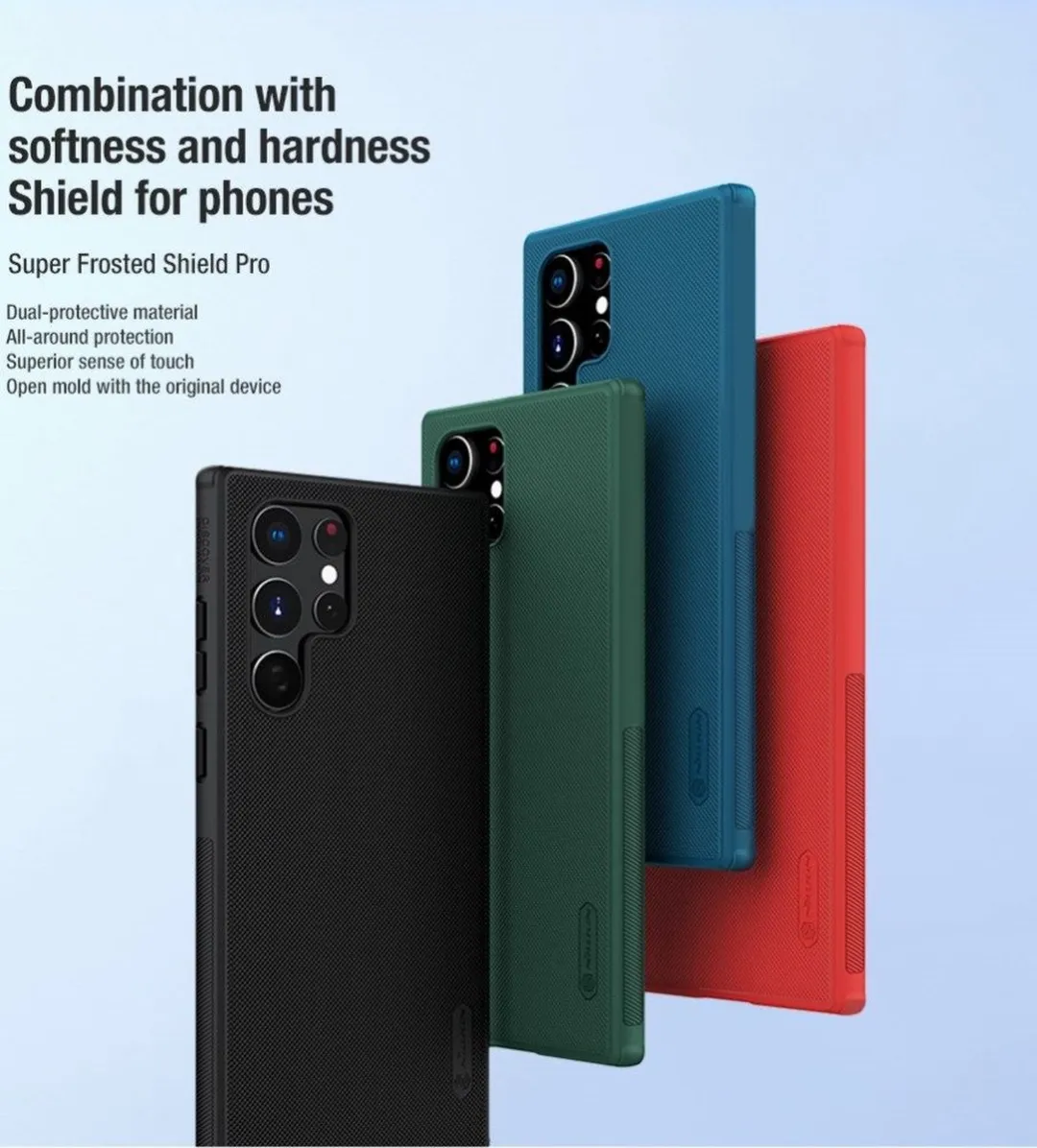 Nillkin Super Frosted Shield Hoesje - Samsung Galaxy S22 Ultra - Rood