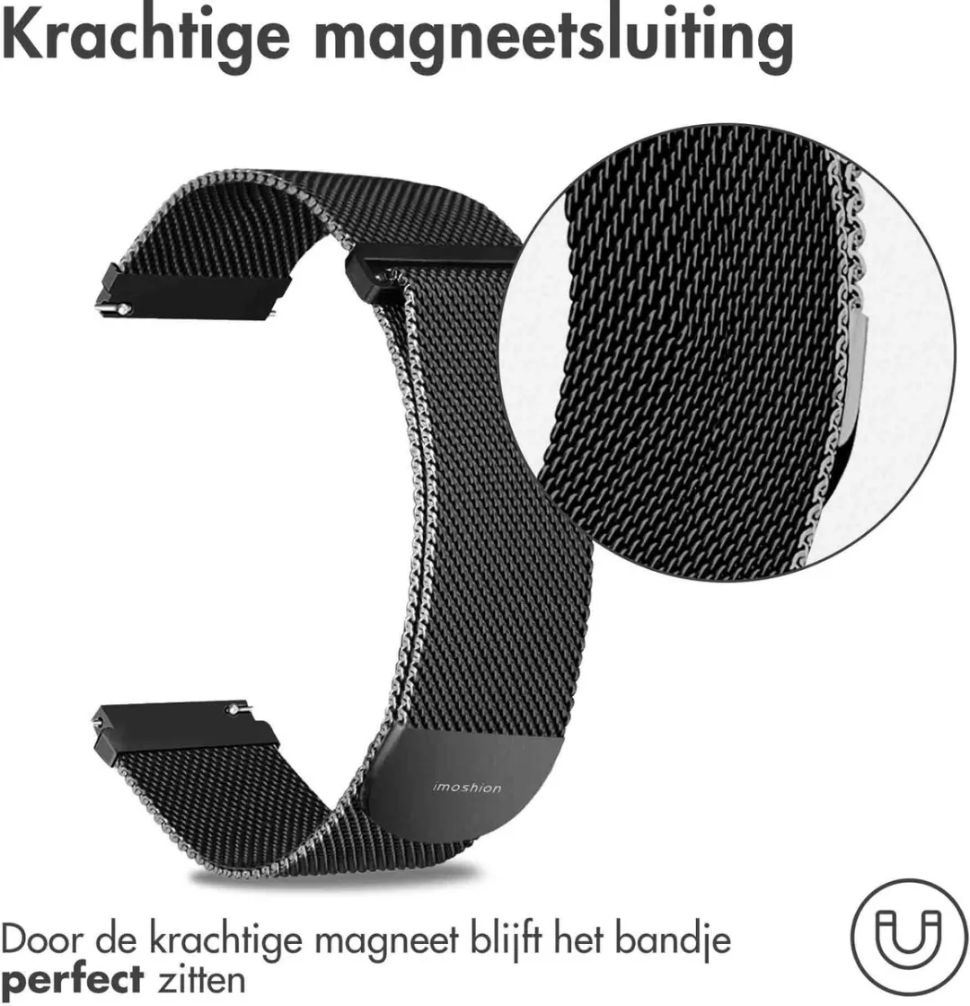 Imoshion Milanees Magnetisch Bandje 20mm - S - Zwart