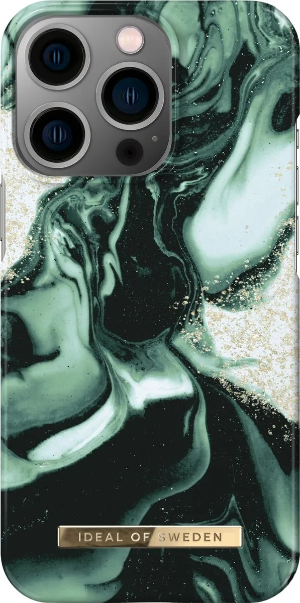 iDeal of Sweden iPhone 13 Pro Hoesje - Golden Olive Marble