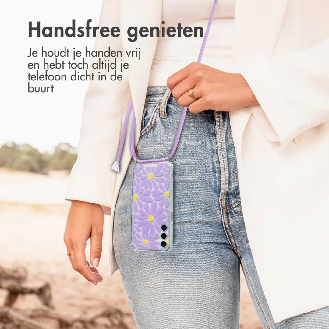 Imoshion Hoesje Samsung Galaxy A15 5G - Tropical Violet Flowers Connect