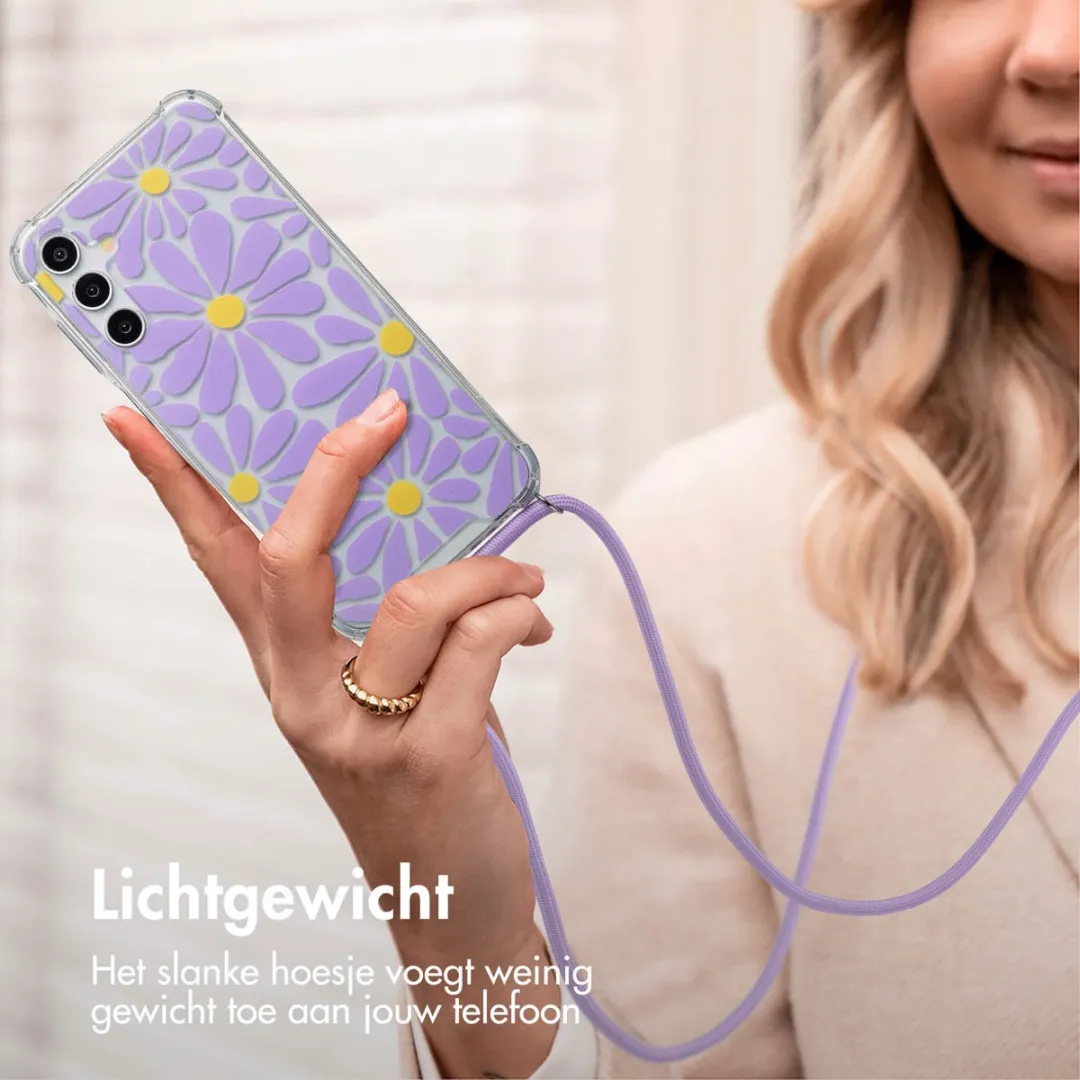 Imoshion Hoesje Samsung Galaxy A15 5G - Tropical Violet Flowers Connect