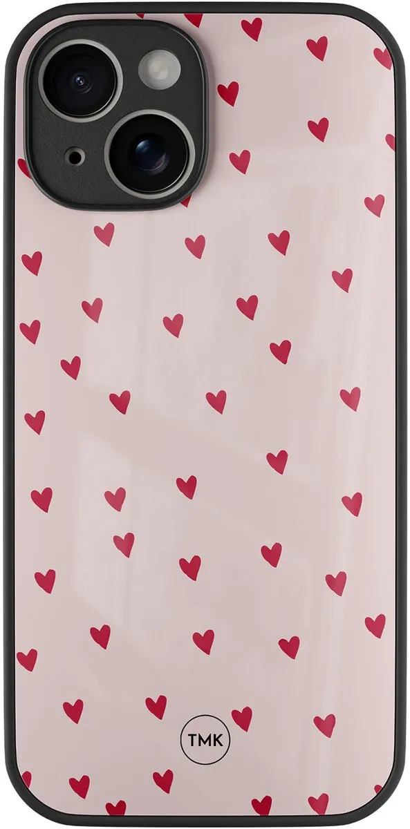 Casevibes iPhone 14 Hoesje Roze Cute Hearts
