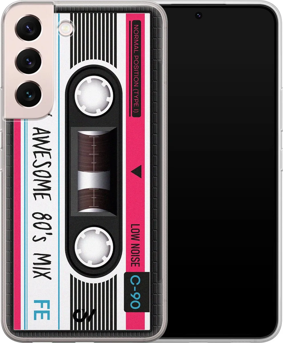Casevibes Samsung Galaxy S22 Hoesje - Cassette - Zwart - S/S22/UV/052