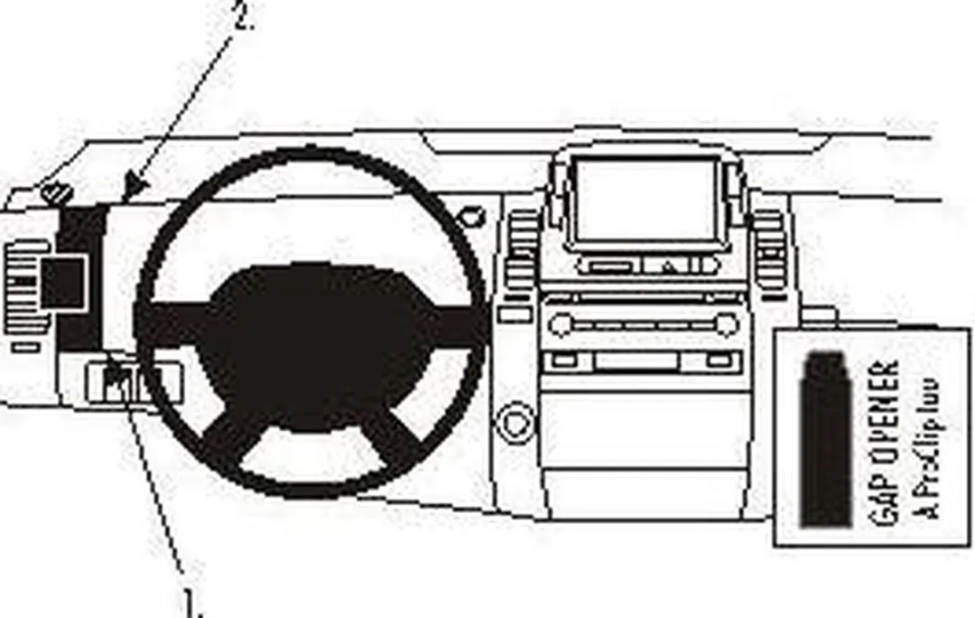 Brodit ProClip Toyota Prius 2004-2009 Houder - Zwart - 803800