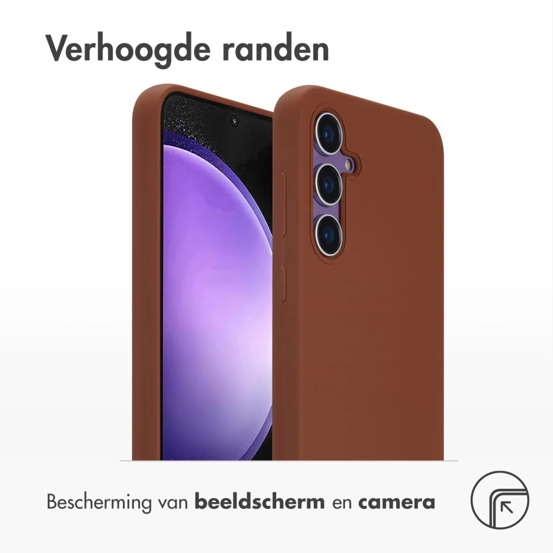Accezz Hoesje Samsung Galaxy S23 FE - Liquid Silicone Brown - afbeelding 6 van 6