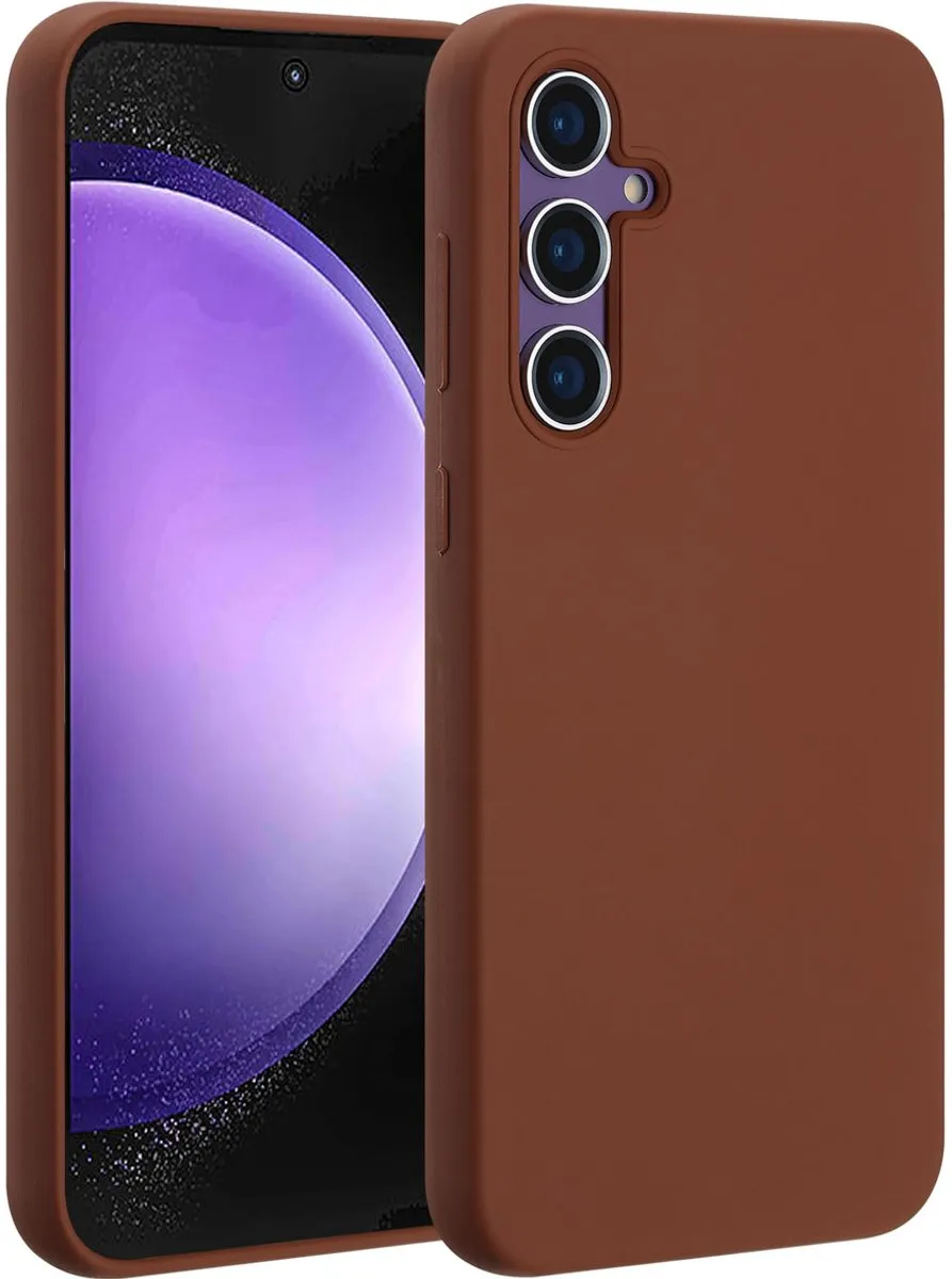 Accezz Hoesje Samsung Galaxy S23 FE - Liquid Silicone Brown