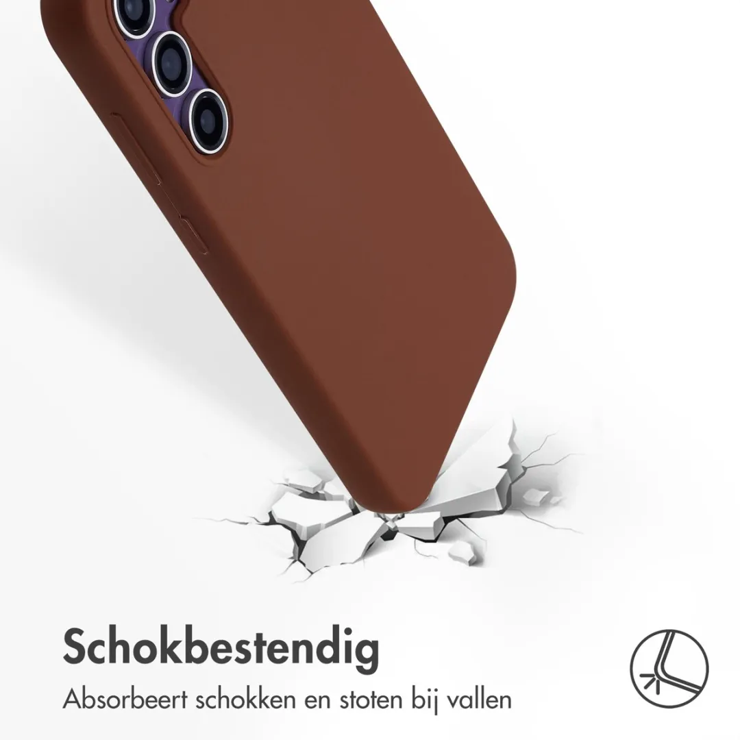 Accezz Hoesje Samsung Galaxy S23 FE - Liquid Silicone Brown