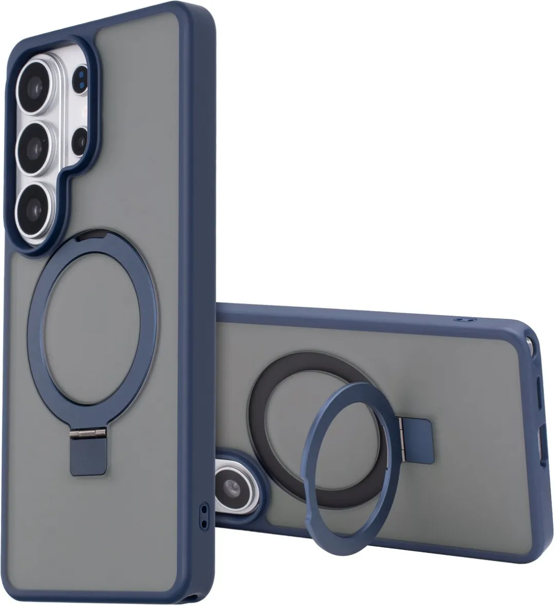 Accezz Hoesje Samsung Galaxy S26 Ultra Magnetische Ring - Blauw