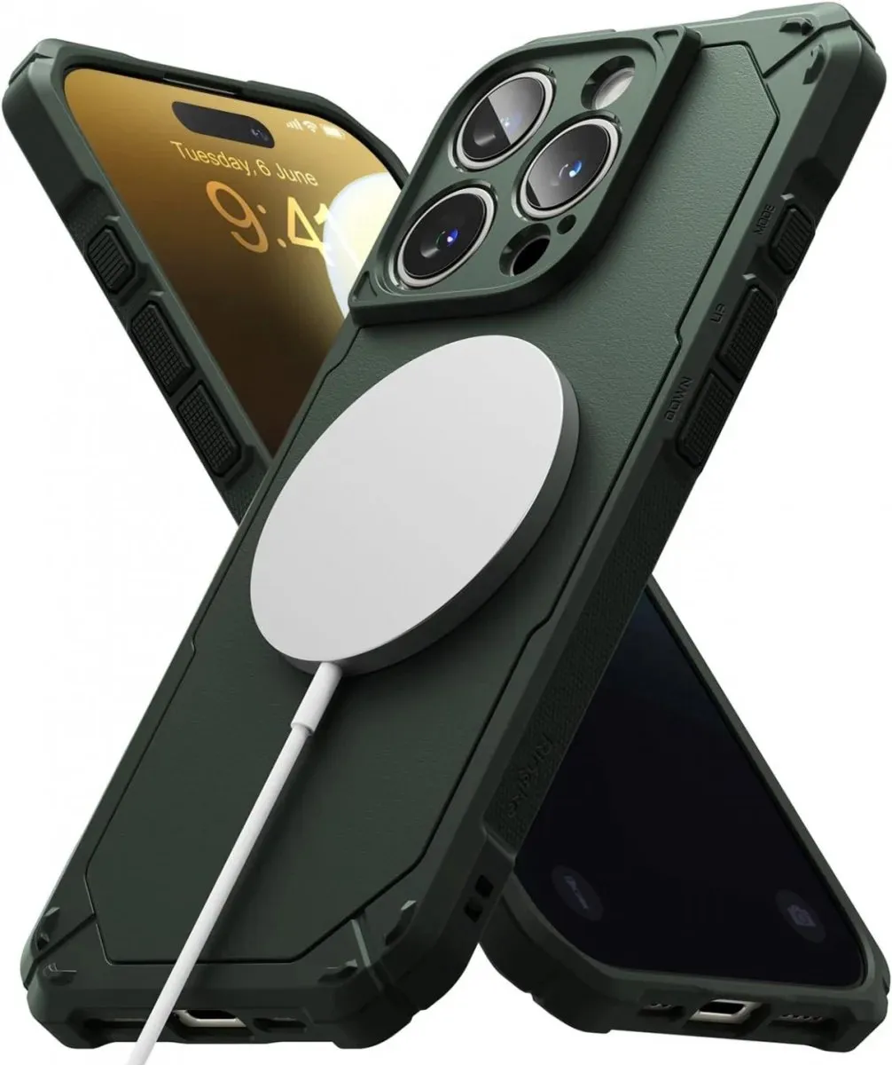 Ringke Rugged Gear Magnetic Hoesje iPhone 16 Pro - Groen