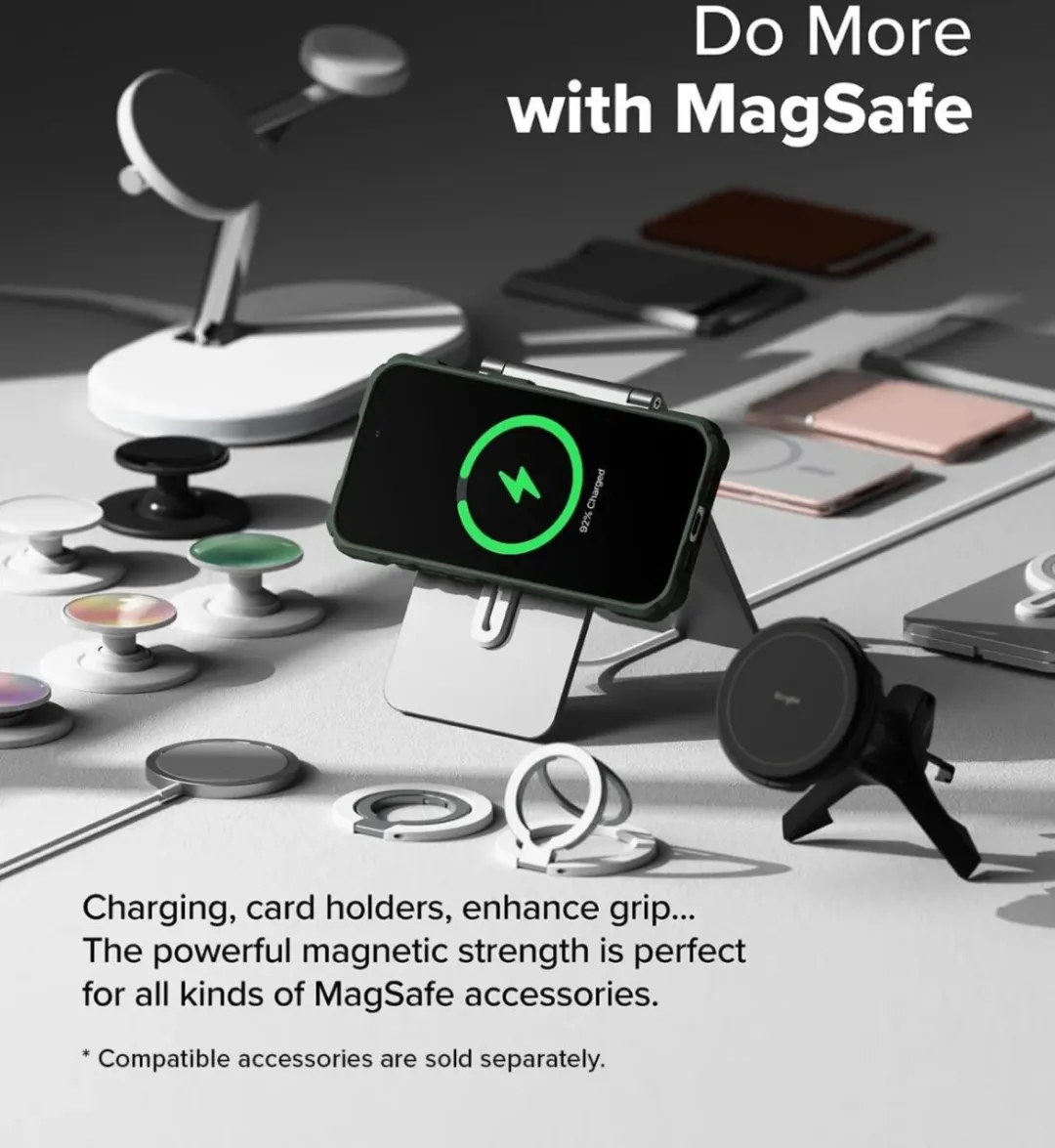 Ringke Rugged Gear Magnetic Hoesje iPhone 16 Pro - Groen