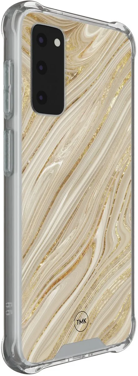 Casevibes Shockproof Hoesje Samsung Galaxy S20 FE - Goud Marmer - S/S20FE/S/019