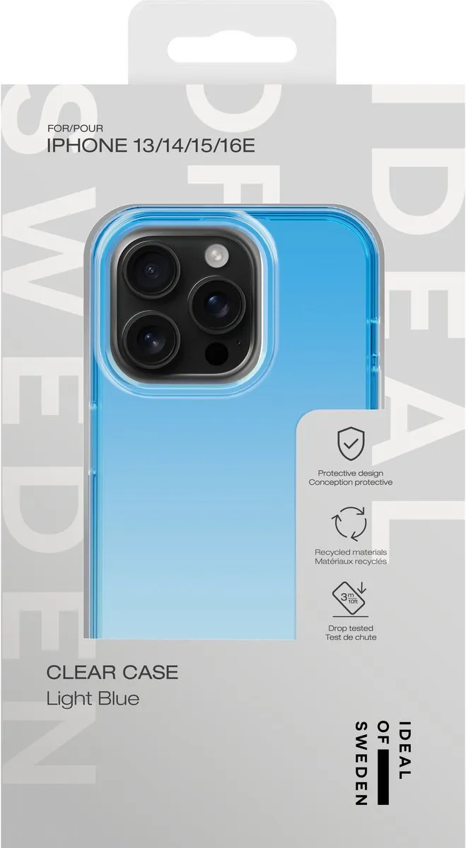 iDeal of Sweden Clear Case iPhone 15 - Lichtblauw