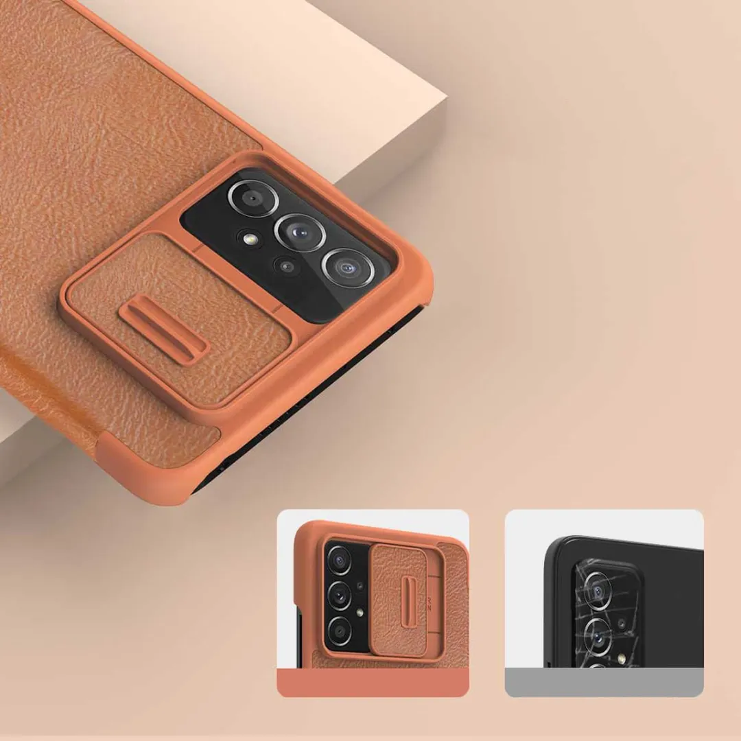 Nillkin Qin Leren Holsterhoes Samsung Galaxy A73 - Zwart - afbeelding 6 van 6