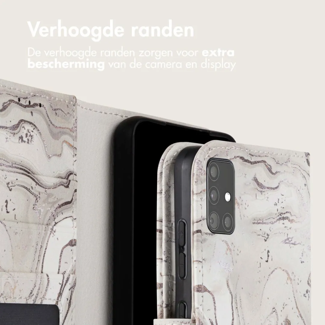 Imoshion Galaxy A51 Bookcase Hoesje - Sandy Marble