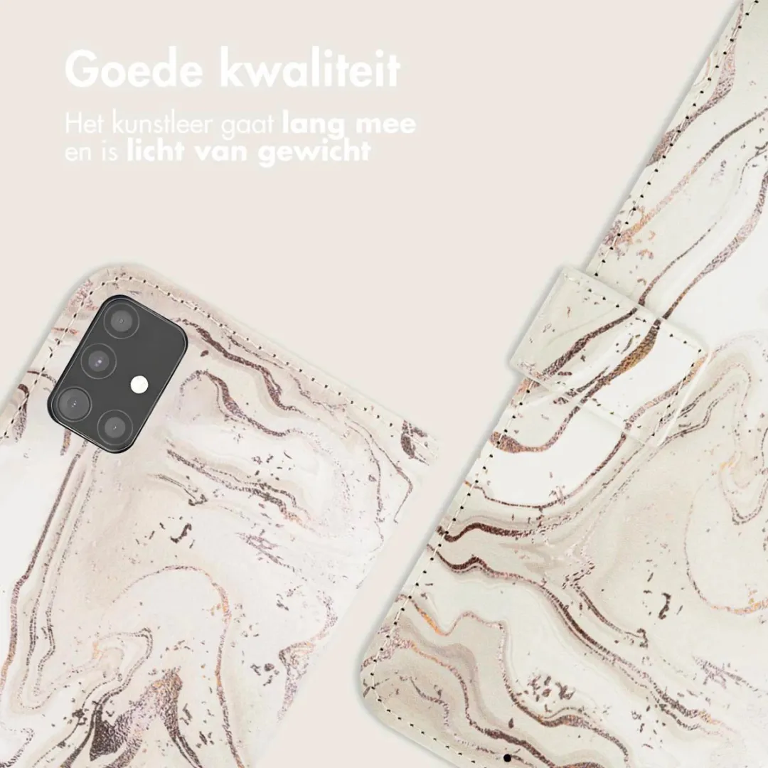 Imoshion Galaxy A51 Bookcase Hoesje - Sandy Marble