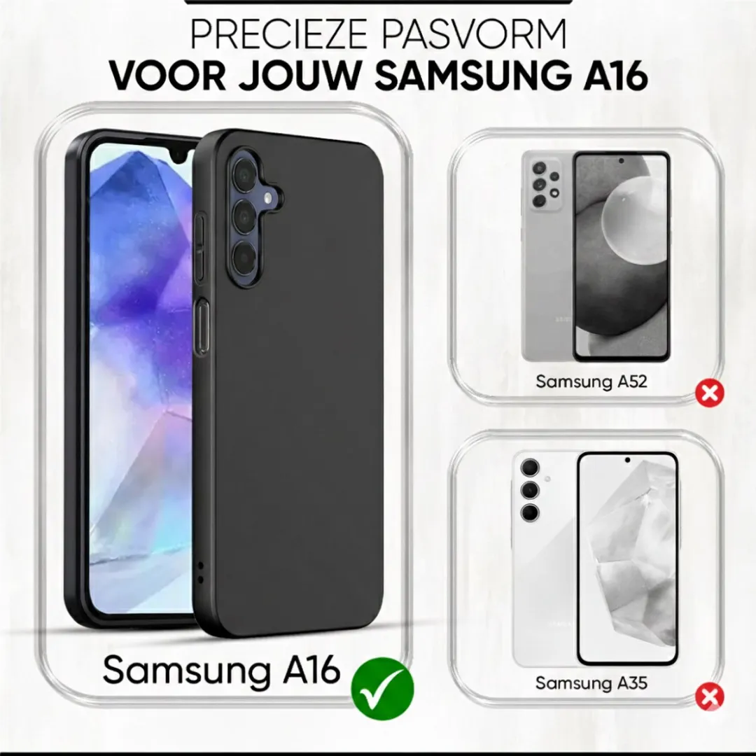 NUVEX Siliconen Hoesje Samsung Galaxy A16 - Zwart