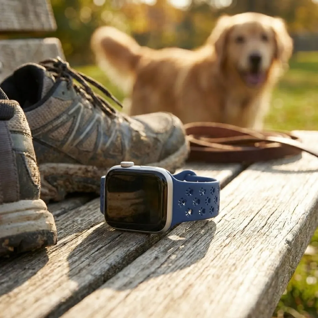 NuveX Blauw Siliconen Horlogebandje Apple Watch 41mm - Sportief