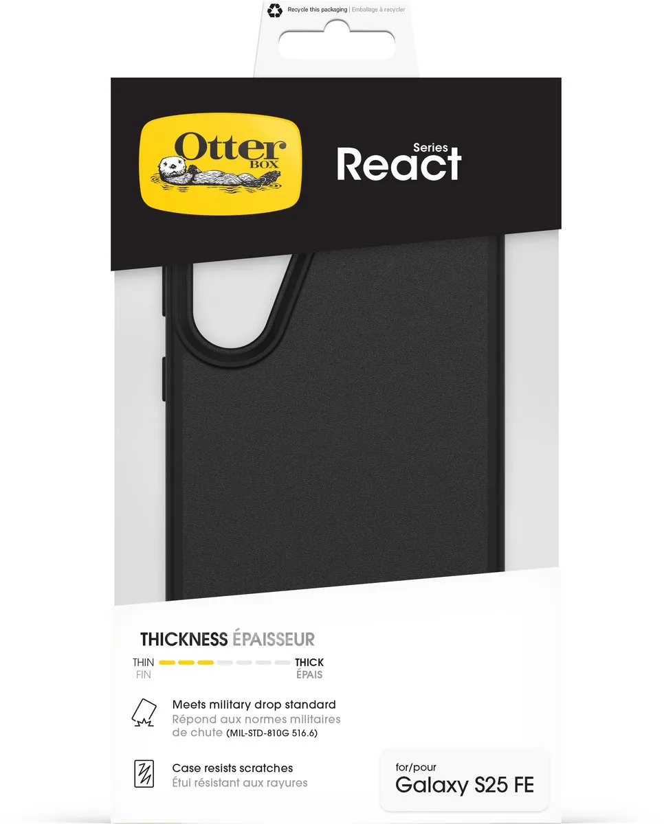 OtterBox React Case Samsung Galaxy S25 FE 77-99261 - Zwart