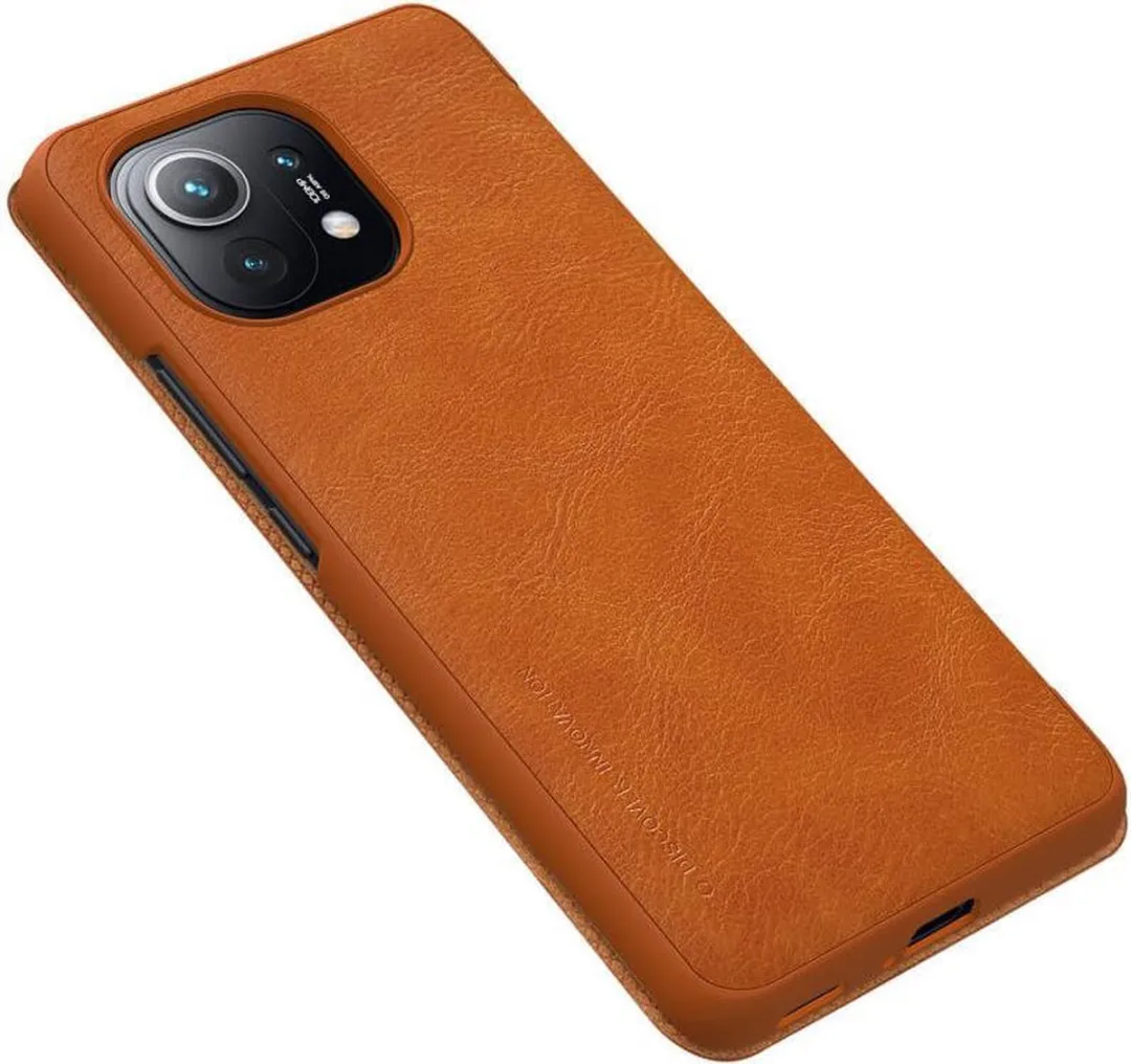 Nillkin Qin Series Book Xiaomi Mi 11 Hoesje - Bruin